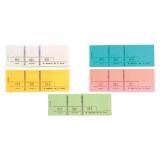 Bloc passe-partout 100 feuillets numérotés de 3 volets couleurs assorties  4,8 x 15 cm