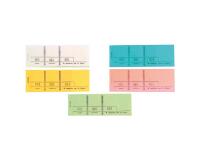 Master key block 100 sheets numbered in 3 assorted color folds 4.8 x 15 cm