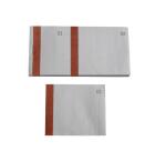 Bloc vendeur à bande couleur 100 feuillets double numérotage - Format 6,6x13,5 cm