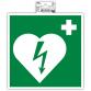 Zelfklevend bord defibrillator 20cm - Groen