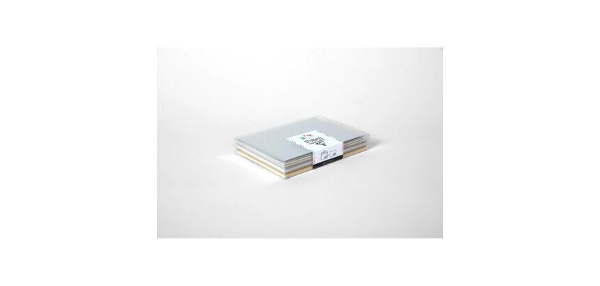 Coffret Pollen uni de 20 enveloppes 114x162mm + 20 cartes 110x155mm - Assortiment Chic - Assortiment