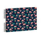 Album photo à spirales 50 pages blanches Flamingo