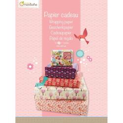 Cahier papier cadeau, Fille - Rose