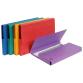 Pack of 5 document wallets premium quality pressboard 300gsm - A4 - Assorted colours