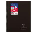 Cahier reliure intégrale enveloppante Koverbook 24x32cm 160 pages grands carreaux couverture polypropylène transparent - Assortis