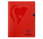 Cahier piqué Mimesys 24x32cm 96 pages petits carreaux + marge couverture polypropylène Couleur aléatoire - Assortis