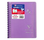 Répertoire reliure intégrale enveloppante Koverbook 9x14cm 100 pages petits carreaux couverture polypropylène transparent - Assortis