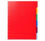Separadores para carpetas de fundas amovibles - (Nº de separadores: 6) - 24x30,5 cm para A4 MAXI - Colores surtidos