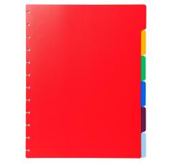 Separadores para carpetas de fundas amovibles - (Nº de separadores: 6) - 24x30,5 cm para A4 MAXI - Colores surtidos