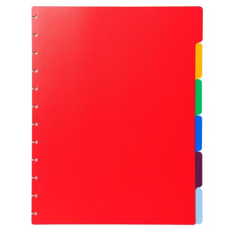 Separadores para carpetas de fundas amovibles - (Nº de separadores: 6) - 24x30,5 cm para A4 MAXI - Colores surtidos