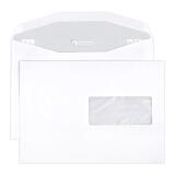 Boite de 500 Enveloppes Blanches C5-162x229mm - Gommées Mécanisables - 80g/m2 - Fenêtre 45x100 (position 62/20) - pour machine de mise sous pli automatique - Blanc