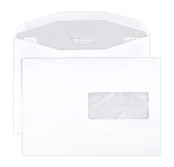 Enveloppe Clairefontaine pour machine de mise sous pli automatique 80 g/m² blanche à fenêtre avec patte gommée - Boite de 500