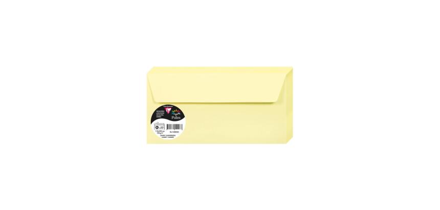 Paquet de 50 enveloppes Pollen 110x220mm 120g/m2 - Canari