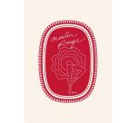 Moulin Rouge, Set de correspondance 12x16,5 cm contenant 8 cartes simples 11x15,5 cm assorties et 8 enveloppes Pollen C6 blanc naturel