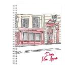 Moulin Rouge, Carnet reliure intégrale A5 14,8x21 cm, 148 pages, ligné, ass.