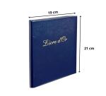 Livre d'or Balacron avec titre 140 pages blanches - 21x19 cm vertical - Couleurs assorties