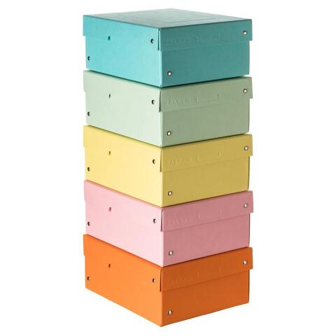 Caja de almacenamiento PureBox Pastel de Exacompta A5 18 x 25 x 10 cm de alto Colores surtidos pasteles