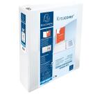 Classeur 4 anneaux plastifié Exacompta Kreacover personnalisable A4 maxi - Dos 9 cm blanc