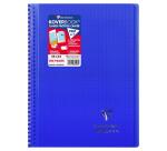 Cahier reliure intégrale enveloppante Koverbook 24x32cm 100 pages grands carreaux couverture polypropylène transparent - Assortis