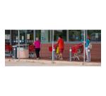 Zelfklevend bord afstand houden 20cm - Blauw