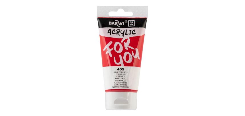 Darwi For You tube de peinture acrylique 75 ml - Rouge de Pyrrole