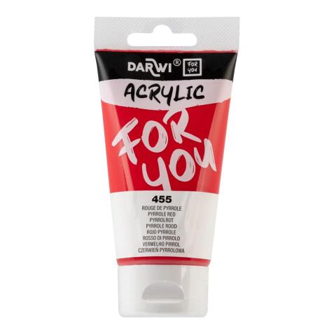 Darwi For You tube de peinture acrylique 75 ml - Rouge de Pyrrole