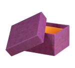 Rhodiarama set 5 boîtes gigognes simili cuir italien 44x34x16 cm - Violet
