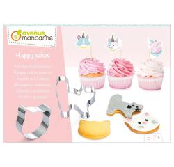 Boîte créative, Happy Cakes, Recettes et accessoires, Chats - Rose