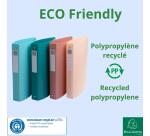 Classeur semi-rigide 2 anneaux PP recyclé Skandi - Couleurs assorties