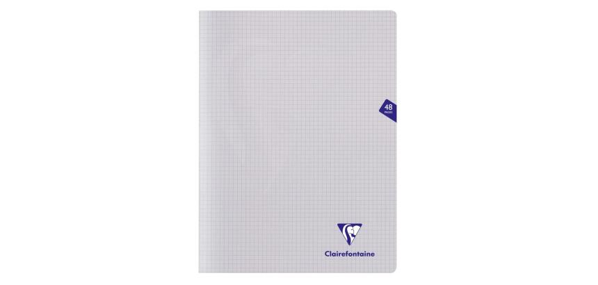 Cahier piqué Mimesys 24x32cm 48 pages petits carreaux couverture polypropylène