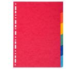 Intercalaires carte marbrée 220g/m2 6 positions - A4 - Couleurs assorties