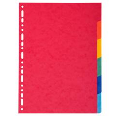 Tabbladen gerecycleerd karton 220g - 6 tabs - A4 - Geassorteerd
