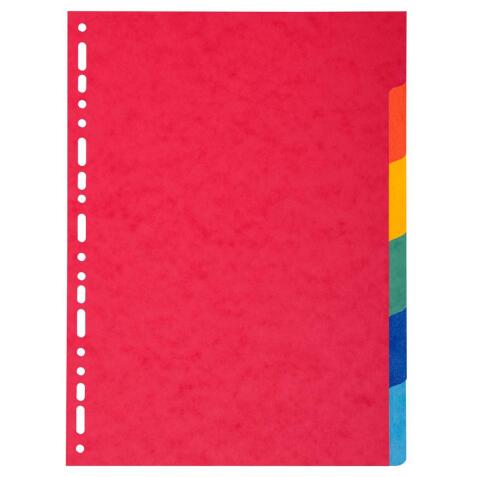 Dividers A4 220g 6P Bright - Assorted colours