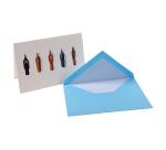 CARTE DOUBLE + ENVELOPPE C6 ENCRE&PLUME, SOUS SACHET