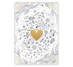 Adolie, Set de correspondance 12x16,5 cm contenant 8 cartes simples 11x15,5 cm assorties et 8 enveloppes Pollen C6 blanc naturel