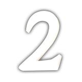 Petit chiffre 2 12cm - Blanc