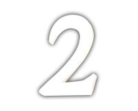 Petit chiffre 2 12cm - Blanc
