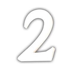 Petit chiffre 2 12cm - Blanc