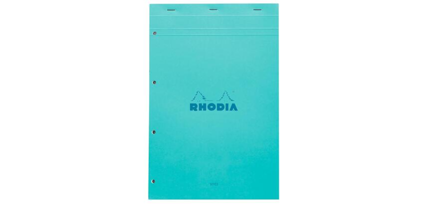 Rhodia Couleur Pad - No.20 - 21 x 21.8 cm - Seyes Ruling - 80 Sheets - Top Stapled - Sky Blue