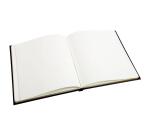 Livre d'or Balacron avec titre 140 pages blanches - 21x19 cm vertical - Noir