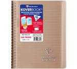 Carnet reliure intégrale enveloppante Koverbook A5 160 pages ligné couverture polypropylène transparent - Assortis