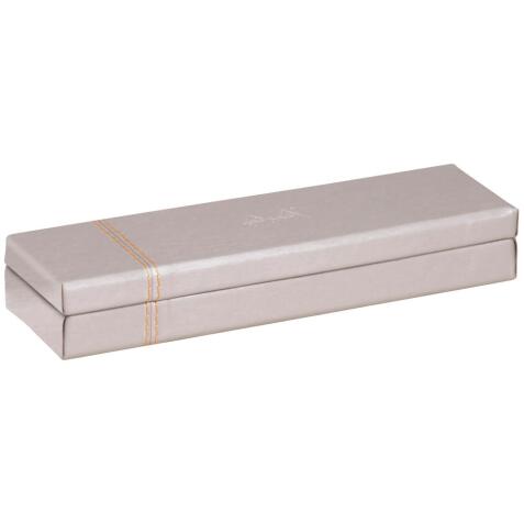Rhodiarama plumier simili cuir italien 21x5,5x3 cm - Argent