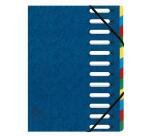 Trieur HARMONIKA® à fenêtres avec élastiques véritable carte lustrée 12 compartiments