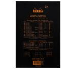 Bloc agrafé Rhodia N°19 21x31,8 cm 80 feuillets uni 80g - Noir