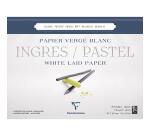 Ingres Pastel bloc collé 25F 36x48cm 130g - Blanc