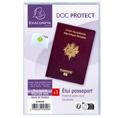 Estuche Exacompta 10 fundas de protección para pasaporte PVC liso 15x100º - 133x95mm