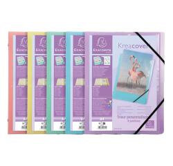 Clasificadores personalizables con 3 solapas Kreacover ® Pastel - Tamaño: 25x32 cm para: A4 - Colores surtidos