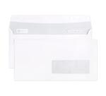 Boite de 500 Enveloppes Blanches DL-110x220mm - Auto-Adhésives - 90g/m2 - Fenêtre PET 35x100 (position 20/20) - Blanc