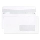 Boite de 500 Enveloppes Blanches DL-110x220mm - Auto-Adhésives - 90g/m2 - Fenêtre PET 35x100 (position 20/20) - Blanc