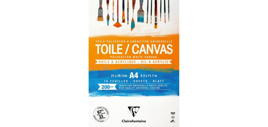 Toile à peindre Cosmos bloc collé 10F A4 200g